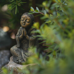 Obraz premium 뜰의 석상