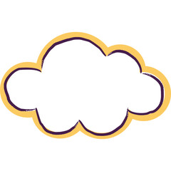 Playful Cloud Brush Sign
