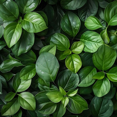 creative concept with green foliage as a background - obrazy, fototapety, plakaty