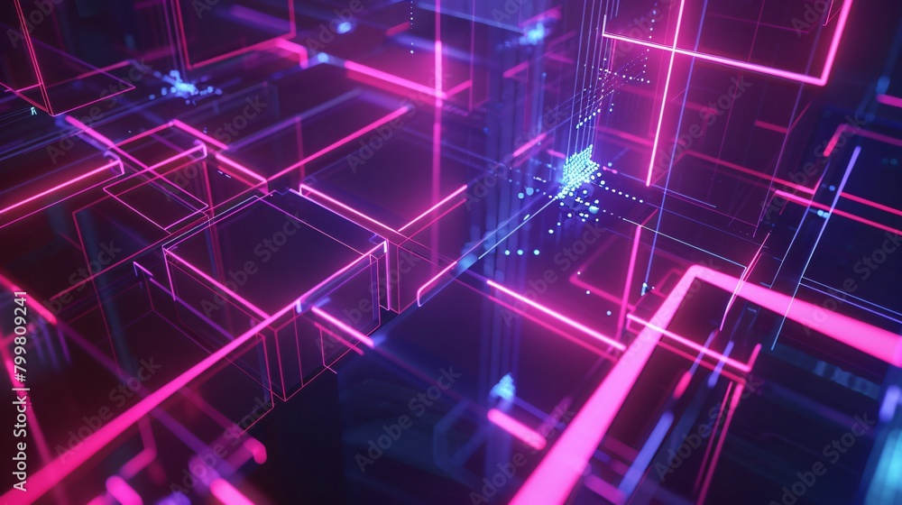 Poster random dynamic line and geometric pattern of futuristic lines background design wallpaper