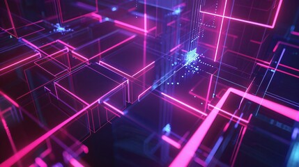 Random dynamic line and geometric pattern of futuristic lines background design wallpaper