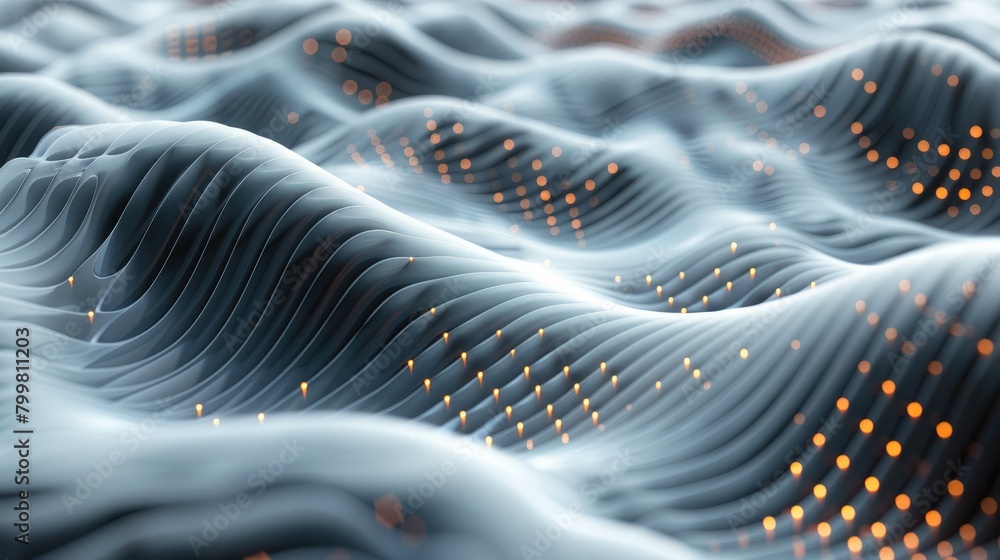 Poster 3d render design a dynamic presentation background with a kevlar texture, abstract wave pattern, inf