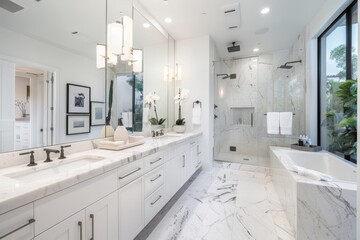 Luxurious bathroom with a double vanity