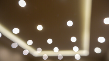 Defocused Light Lamps - Lamps On The Ceiling In A Room