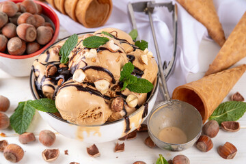 Hazelnut chocolate ice cream