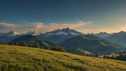 sunrise in the mountains