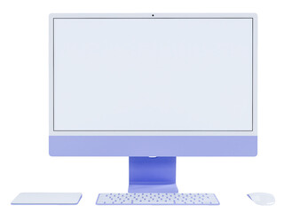 Realistic Monitor 24 inch computer monitor display mockup Template For presentation branding, corporate identity, advertising, branding business. 3D rendering