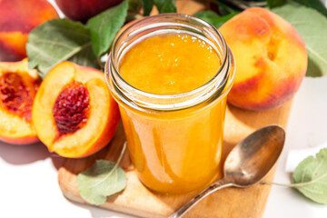 Homemade peach jam