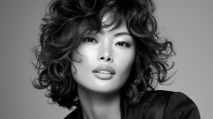 Chic hair salon symphony. a minimalist melody of contemporary elegance and style