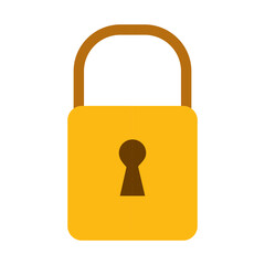 Gold Yellow Colored Padlock Icon