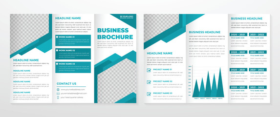 brochure template design with modern and minimalist style	
