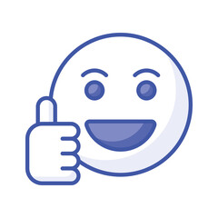 Thumb up, like emoji vector design, easy to use and download