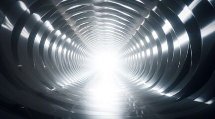 Futuristic Tunnel Perspective - obrazy, fototapety, plakaty