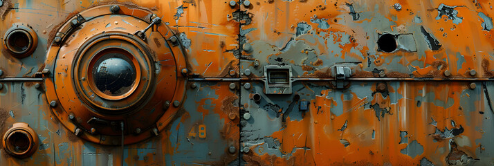 The Textured Metal Panels of Maschinen Krieger S,
Urban Grit Metal and Grunge Background with Scratches
