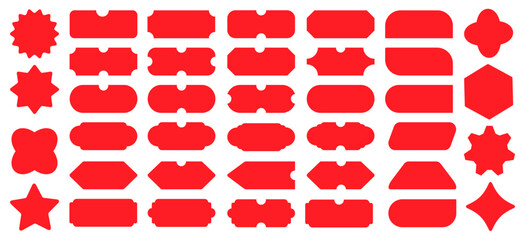 Sale, set of banners, discount labels. Advertising tags labels, price tags, vector illustration.