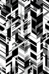 Black and White Abstract geometric pattern background