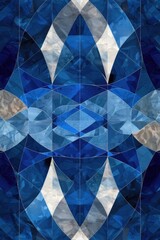Indigo and Silver Abstract geometric pattern background