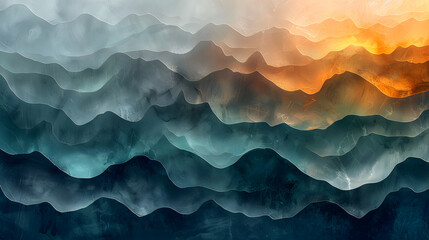 Ethereal Oasis: Serene Abstract Earth Landscape