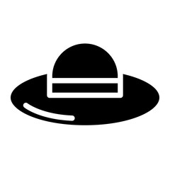 Pamela hat, sun hat icon