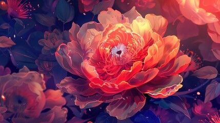 Obraz premium Abstract background beautiful Flowers