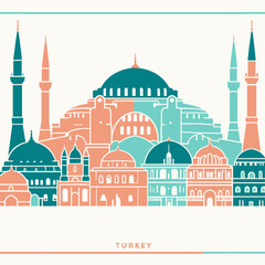 Fototapeta premium Cityscapes and Skylines: Vector Designs Featuring the World's Most Popular Destinations