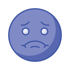 Creative icon of sick emoji, ready to use in website and mobile apps