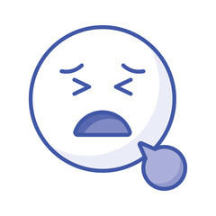 Unique and premium vector of tired emoji, editable icon