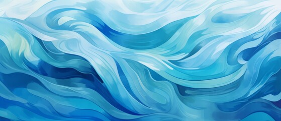 Oceanic shockwave pattern with deep sea blue and aqua swirls, designed for marine biology presentations or aquarium promotions,