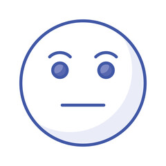 Grab this amazing icon of indifferent emoji, customizable flat vector