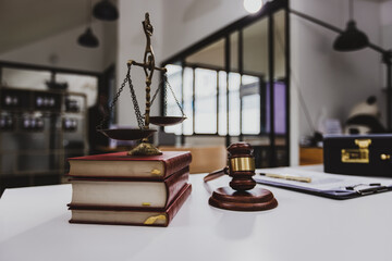 Law, Lawyer working desk office.