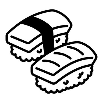 recommend clip art: Sushi icon. These are sushi with Japanese omelet on top and sushi with tuna on top.