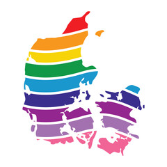 denmark swoosh silhouette rainbow map