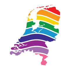 netherlands swoosh silhouette rainbow map