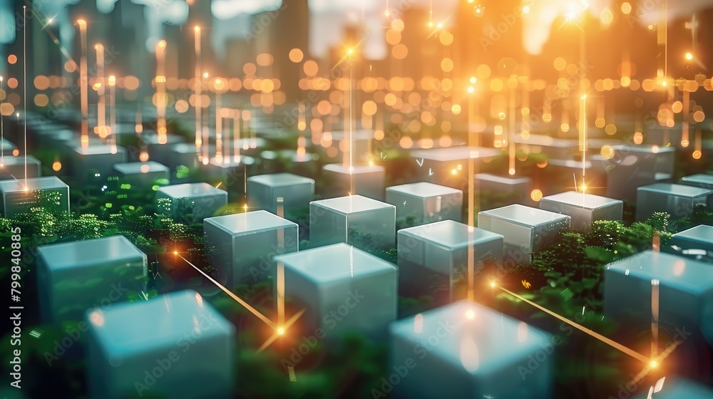 Poster the potential of blockchain in the sustainability and environmental sectors. generative ai.