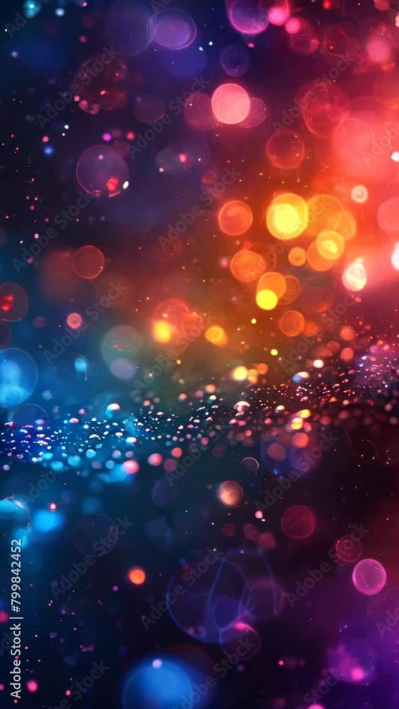 Aufkleber a colorful image of a galaxy with many small dots. the dots are of different colors and sizes, creat