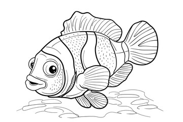 Creative Coloring Page for Kids - obrazy, fototapety, plakaty