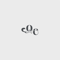 beauty monogram initial logo simple and minimalism OE Classy black fashion letter