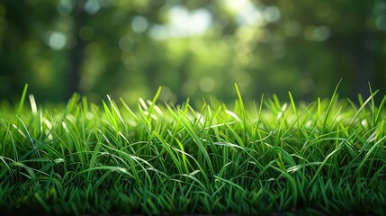 An image of beautiful green grass background - obrazy, fototapety, plakaty