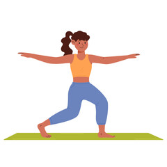 Virabhadrasana Illustration