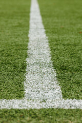 Green Soccer Field or Football Field Front View with Grass Texture and Pattern, Football Pitch NFL