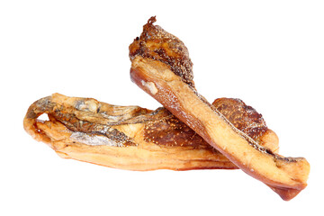 Preserved meat on a white background