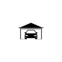 Garage door icon logo isolated on white background