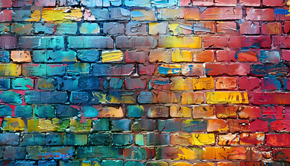 Aged Brick Wall Textures: A Touch of History - obrazy, fototapety, plakaty