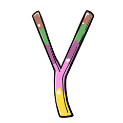 Letter Y Colorful Scripted handwriting font styled graphic design PNG clipart image with transparent background alphabet png