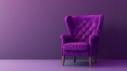  armchair furniture, design template, purple, dominant color, color theory, realistic mockup, high definition 8K, complimentary color scheme, decor, interior design, comfort, modern, quality, luxury,  - obrazy, fototapety, plakaty