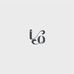 beauty monogram initial logo simple and minimalism TO Classy black fashion letter