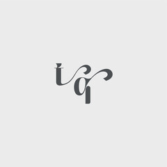beauty monogram initial logo simple and minimalism TQ Classy black fashion letter