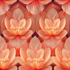 Peach Fruit Inspired Seamless Tile Pattern