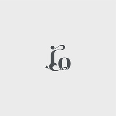 Classy black fashion beauty monogram initial logo letter simple and minimalism JO