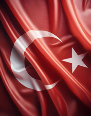 Hyper-realistic wallpaper of a Turkey flag